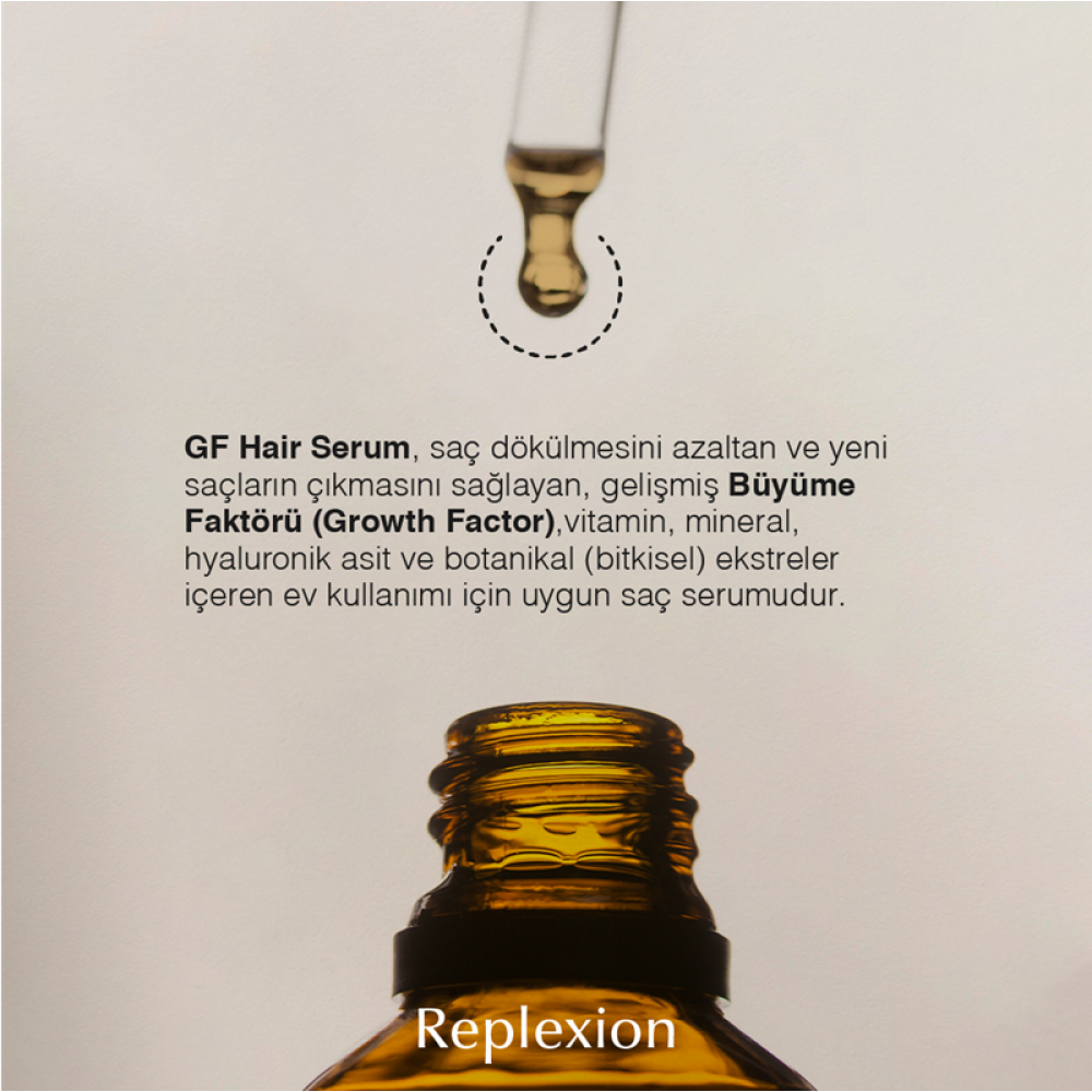 Replexion GF Hair Serum 30 ml x 4: 120 ML Anti-Hair Loss Serum, Saç Dökülmesine Karşı Serum