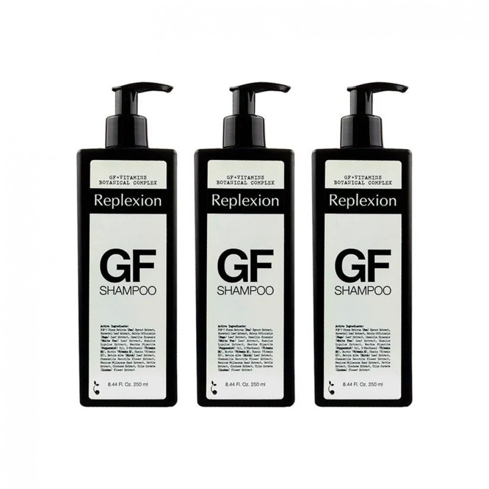 Replexion GF Shampoo 3 X 750 ml. Saç Dökülmesine Karşı, Saç Kalınlaştıran Şampuan